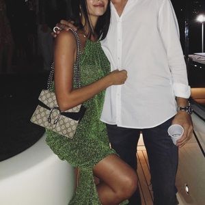 Semi sheer green sparkly dress